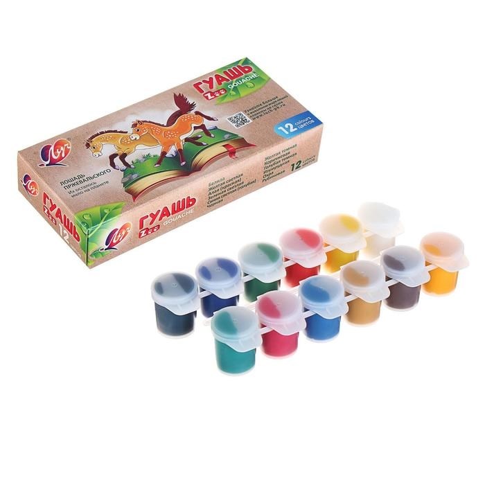 Гуашь 12цв ZOO Луч 20С 1356-08