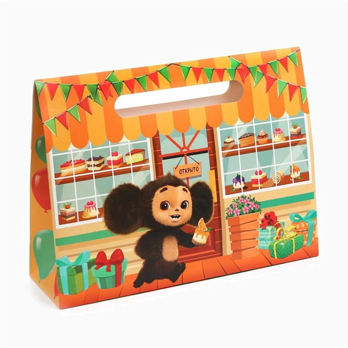 Пакет-коробка Чебурашка 40*30*12см 10359448