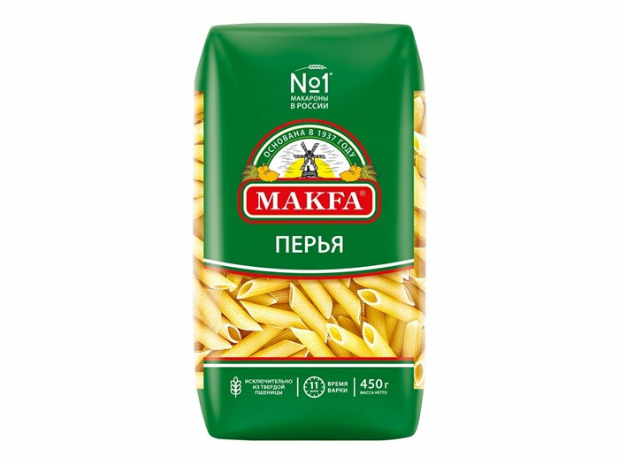 Макаронные изделия 400гр Перья Макфа 500525