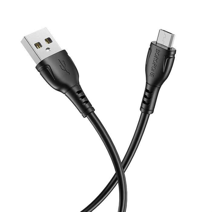 Кабель Borofone USB2.0 (A) - Type-c (B), 3A output, 1м, черный - фото 19000