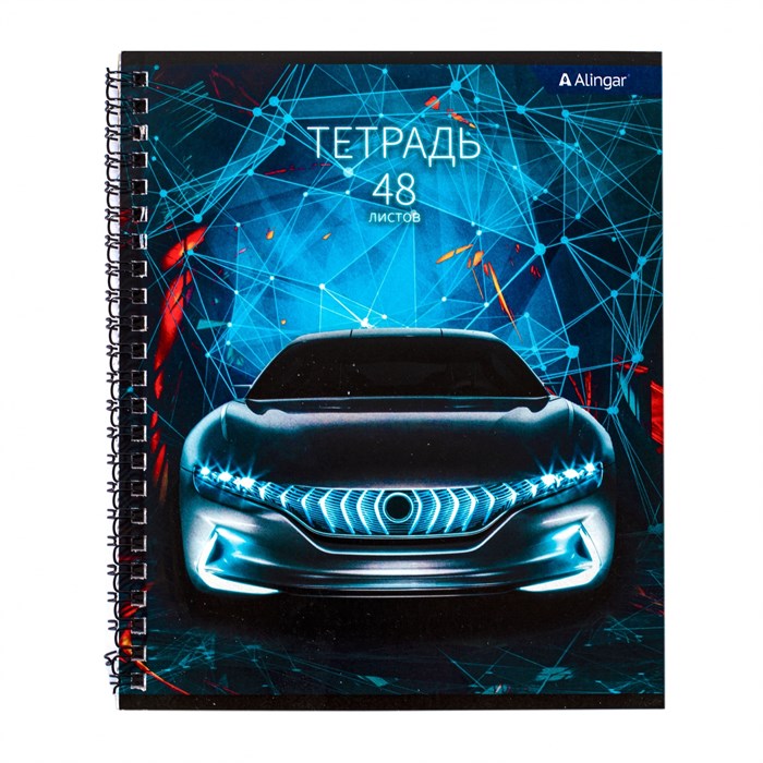 Тетрадь 48л А5 клетка на гребне Car Alingar AL9474