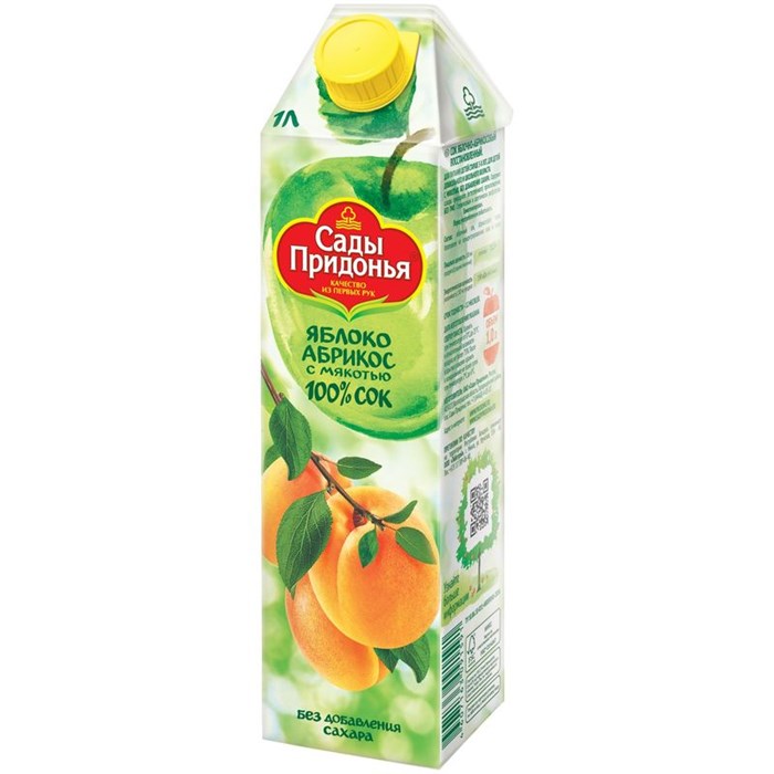 Сок яблоко-абрикос 1л Сады Придонья 500575