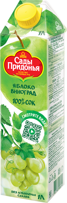 Сок яблоко-виноград 1л Сады Придонья 500576
