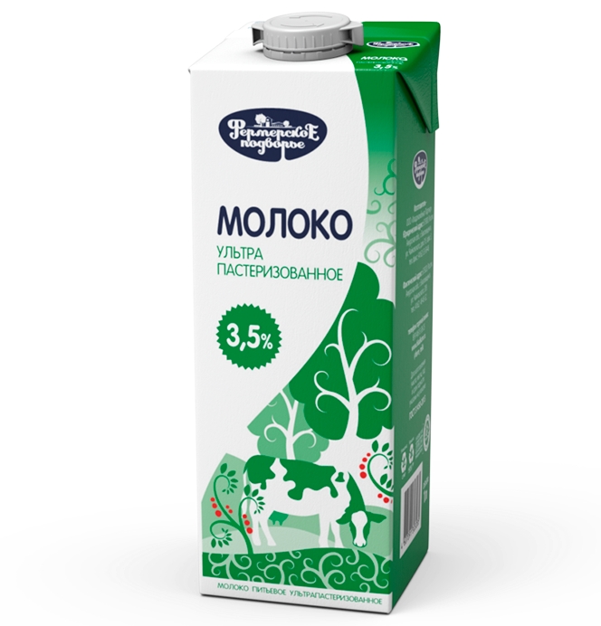 Молоко 1л 3,5% ЭДЖ Фермерское подворье 500611