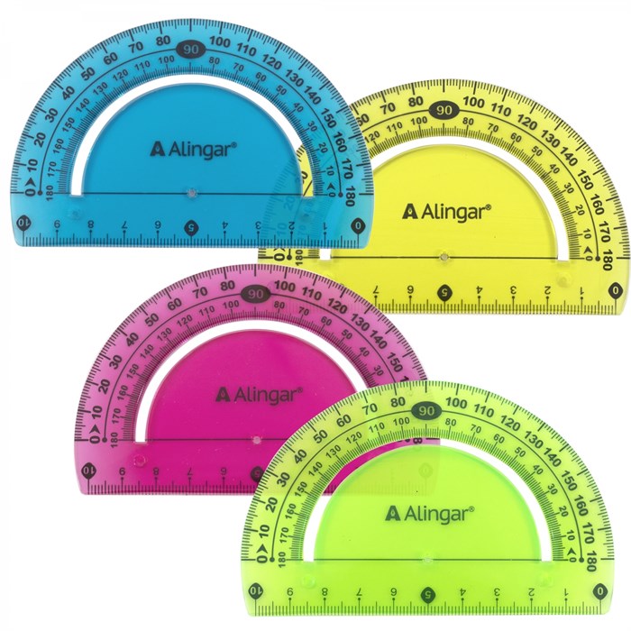 Транспортир 12см, 180° Alingar, гибкий - фото 21655