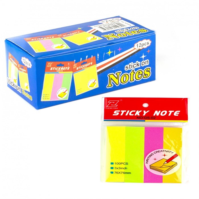 Закладки для записей с клеевым краем бумажные 20*76мм Alingar AL6574