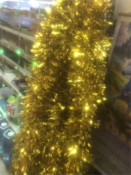 Мишура золотая 2м d=12см №1 МелмакРу 500166