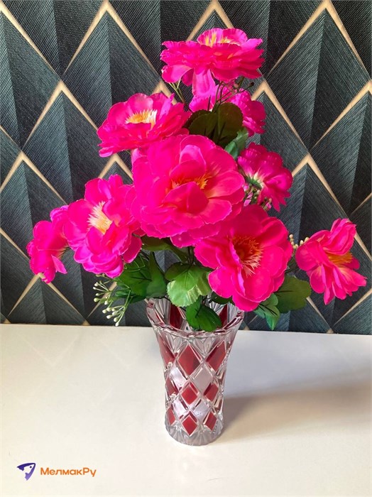 Искусственные цветы пионы ярко-розовый 325-146 325-146-3