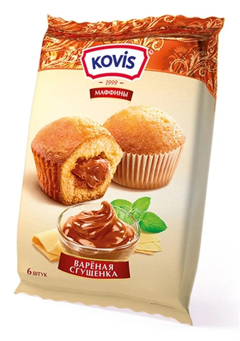 Мини-мафины 6шт вареная сгущенка Kovis 500671
