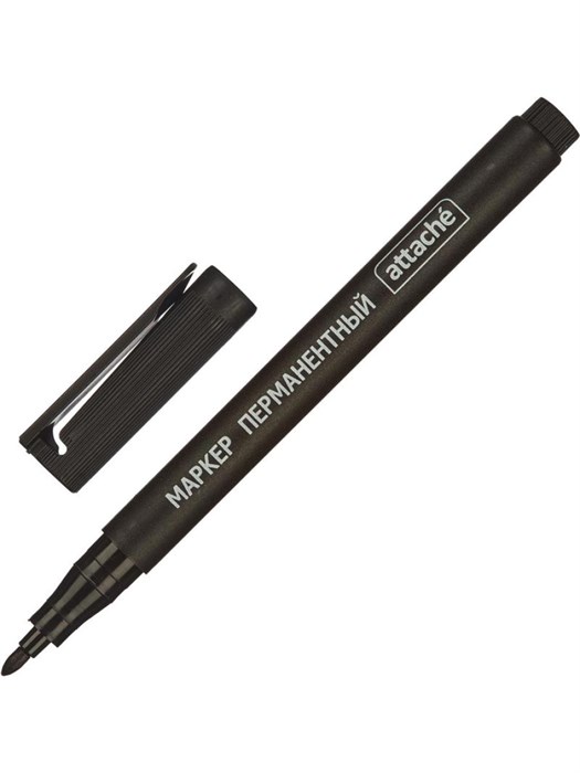 Маркер перманентный черный 1мм Attache 867249