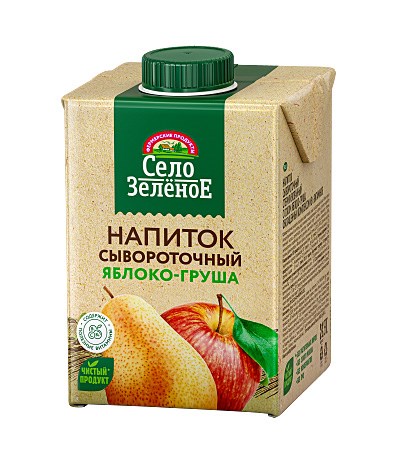 Напиток сывороточный яблоко-груша 0,5л Село зеленое 501224