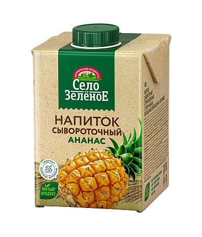 Напиток сывороточный ананас 0,5л Село зеленое 501225