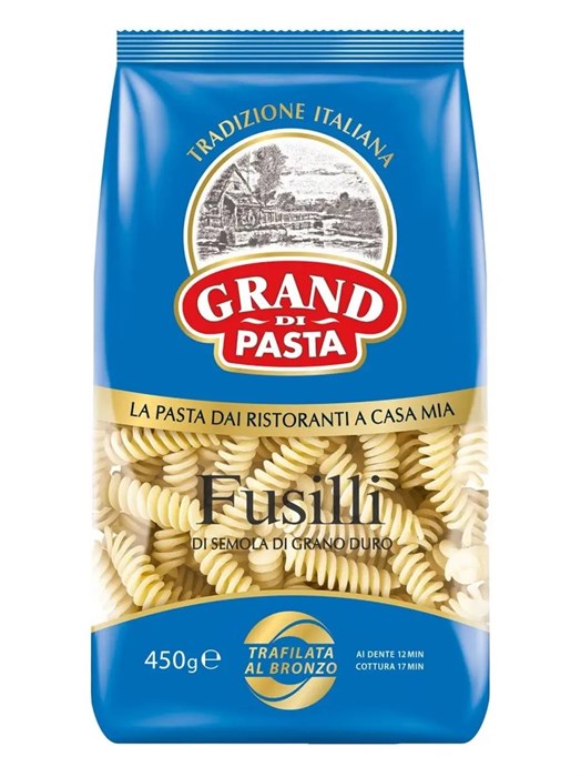 Макароны Fusilli 450г GRAND DI PASTA 501494