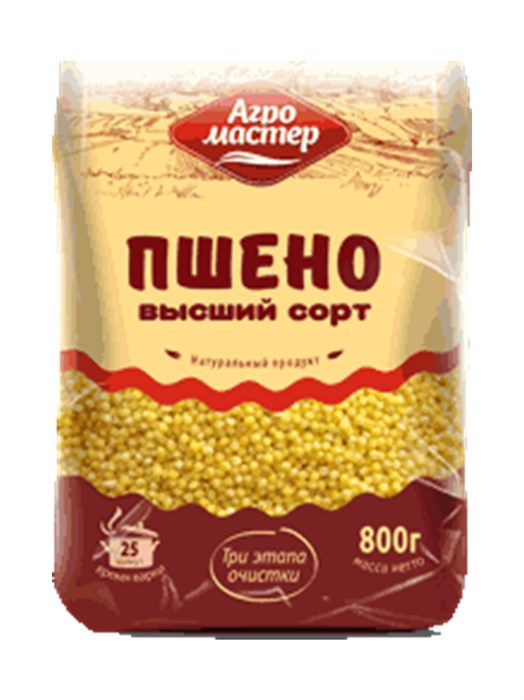 Крупа пшено 800гр Агро мастер 500693