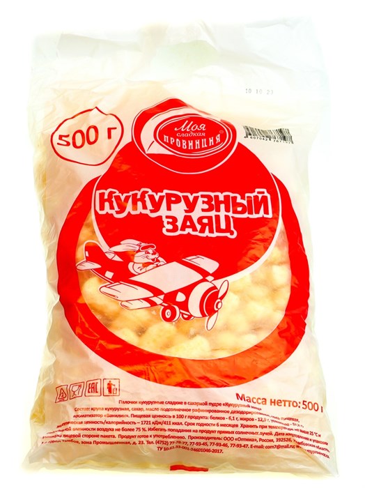 Кукурузные палочки 500гр Кукурузный заяц 501749