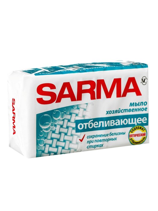 Мыло хозяйственное 140г отбеливающее Sarma 502505