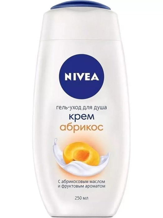 Гель для душа 250мл крем абрикос Nivea 502526