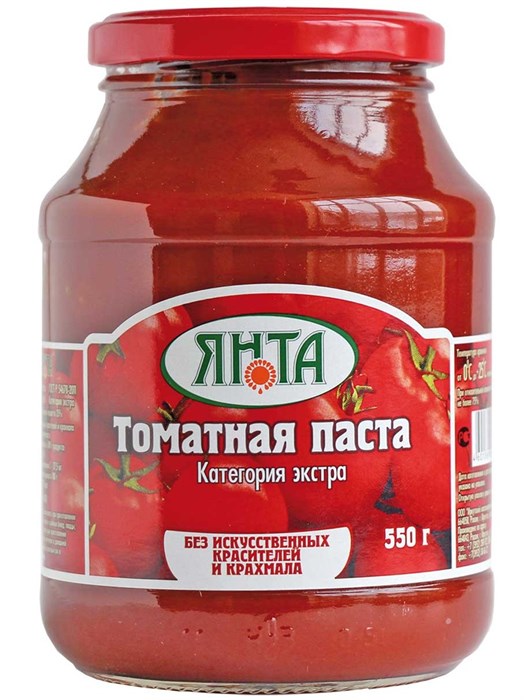 Томатная паста 25% 0,55кг Экстра Янта 502737