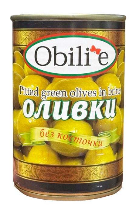 Оливки ОБИЛИЕ без косточки 300г ж/б 500208