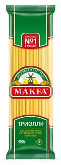 Макаронные изделия 400гр Вермишель Триолли Макфа 500228
