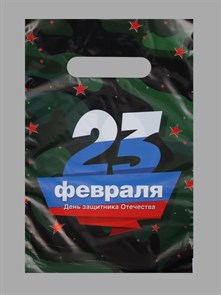 Пакет подарочный полиэтиленовый 20*30см "23 февраля"