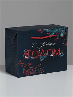 {{photo.Alt || photo.Description || 'Пакет-коробка подарочная Новогодние сумерки 23*18*11см Дарите Счастье'}}