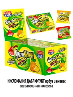 Жевательные конфеты Кисло мания арбуз ананас 500503
