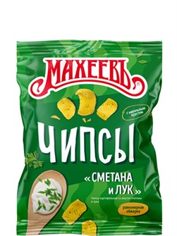 Чипсы картофельные со вкусом сметаны и лука 80г Махеевъ 501820