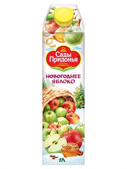 Сок яблочный с ароматом корицы 1л Сады Придонья 502078