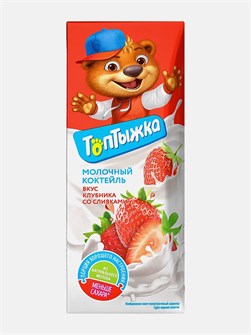 Коктейль клубника со сливками 200гр Топтыжка 502233
