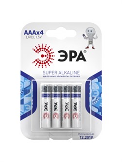 Батарейка ААА щелочные 4шт Эра 502454