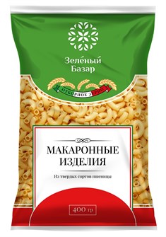 Макаронные изделия Зеленый базар Рожки гр А в/с 400г 500225