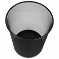 Корзина для бумаг 9л металлическая черная 310855
