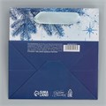Пакет подарочный новогодний Снежинки 14*14*9cм Дарите Счастье 9524153
