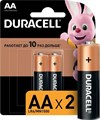 Батарейки Duracell AA (LR6) алкалиновые (щелочные), 2 штуки - фото 16434