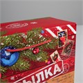 Пакет-коробка подарочная Новогодняя посылка 28*20*13см Дарите Счастье 3425098
