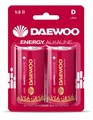 Батарейка Daewoo Energy Alkaline D (LR20), щелочная, BC2 - фото 16483