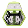 Тёрка шестигранная 12.5*10.5*20.5см прорезиненное дно Grater 500596