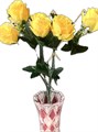 Искусственные цветы желтые розы 26-6 26-6