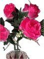 Искусственные цветы розово-белые розы 26-6 26-6-1