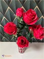 Искусственные цветы красные розы 26-6 26-6-2