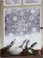 Наклейки на окна С Новым годом Снежинки 33*50см Дарите Счастье 7689655