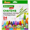 Мелки восковые 24цв шестигранные Kids Brauberg 271694
