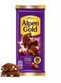 Шоколад фундук и изюм 80гр Alpen Gold 502000