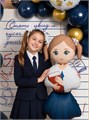 Воздушный шар фольгированный фигура школьник девочка 185см Дон Баллон 29303