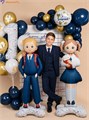 Воздушный шар фольгированный фигура школьник девочка 185см Дон Баллон 29303