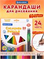 Карандаши цветные 24цв трехгранные Premium Brauberg 181937