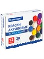 Краски акриловые 12цв 240мл Brauberg 192564