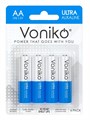 Батарейки AA щелочные (алкалиновые) 4шт Voniko 290656